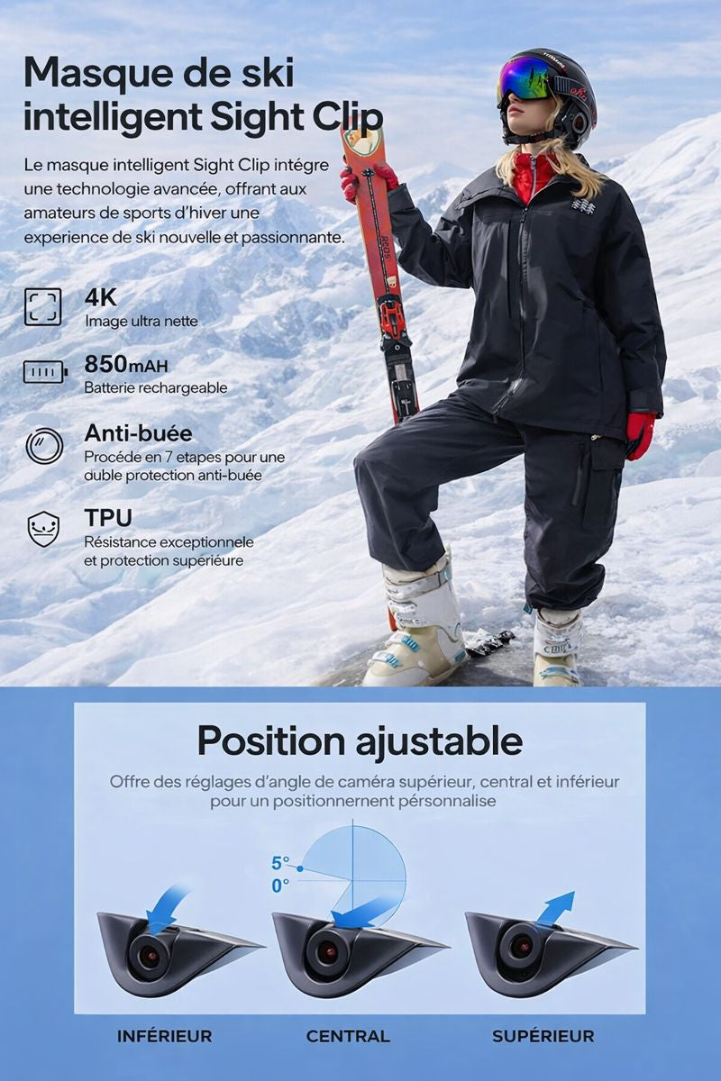 Lunettes de ski 4K UHD